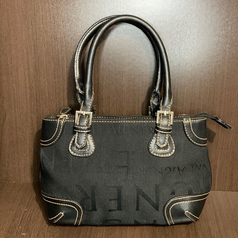 ETIENNE AIGNER EST. 1949/ FABRIC BLACK LEATHER TRIM